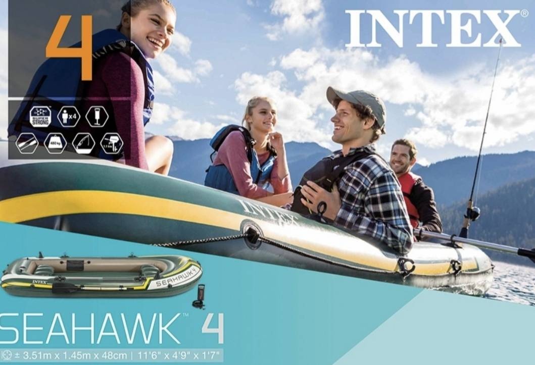 Надувная лодка SEAHAWK ABS 4 зеленый