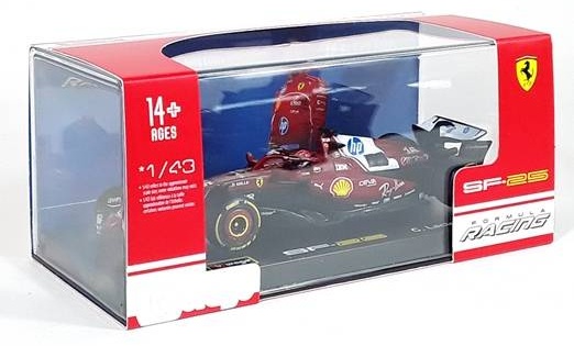 Модель болида F1 Ferrari SF-25 #16 Leclerc 2025 1:43 Bburago