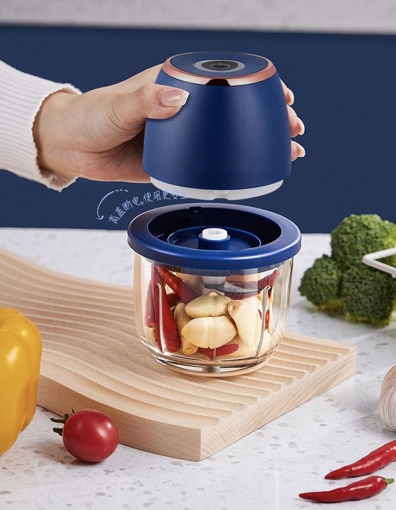 Кухонный измельчитель Синий, прозрачный