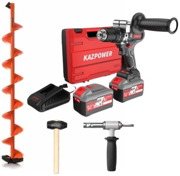 электробур KAZPOWER 21V 6.0Ah+Шнек 130R