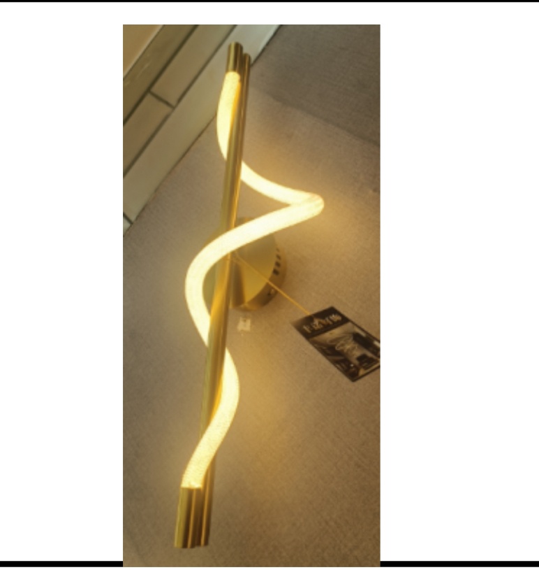 Бра настенный LED, черный, золотистый