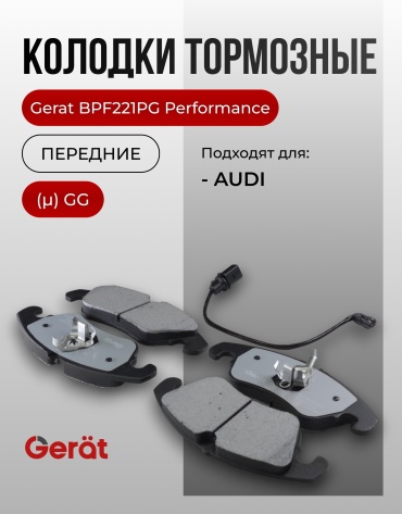 Колодки Gerat BPF221PG