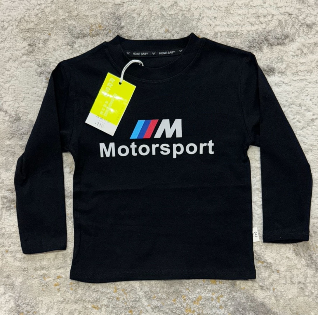 Футболка логотип BMW M черный, белый