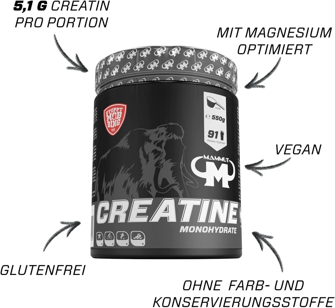 Креатин Mammut Creatine Monohydrate нейтральный 550 г