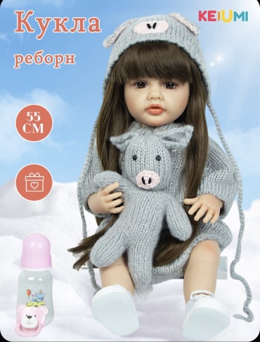 Кукла реборн 4BABY Белла 55 см