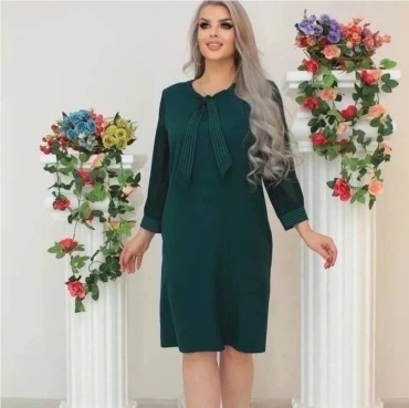 Повседневное платье темно-зеленый