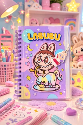 Блокнот Labubu, A5, 100 л, мультиколор