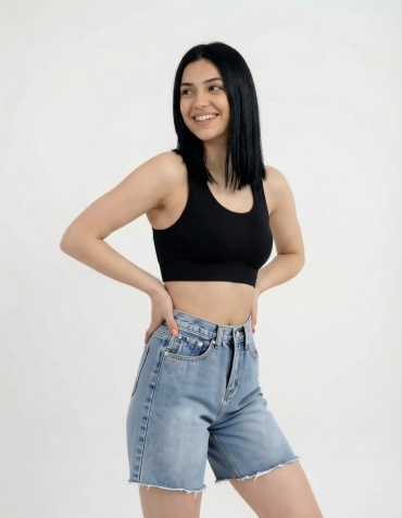 Джинсовые шорты AERIE WEAR голубой