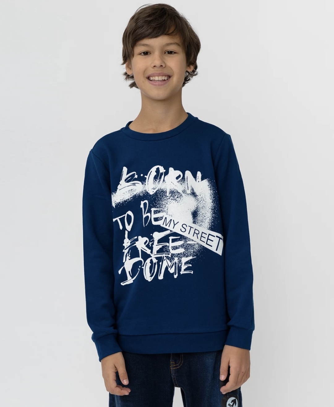 Худи Button Blue синий