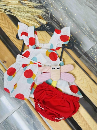 Сарафан Jikko Baby белый, красный