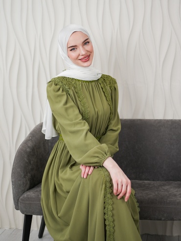 Вечернее платье AISHA DUKEN хаки
