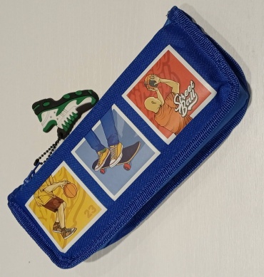 Пенал Мансур Pencil case, застежка молния, синий
