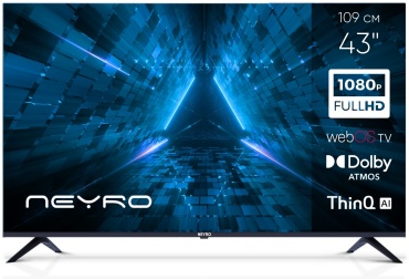 Телевизор NEYRO 43UQ80 109 см черный