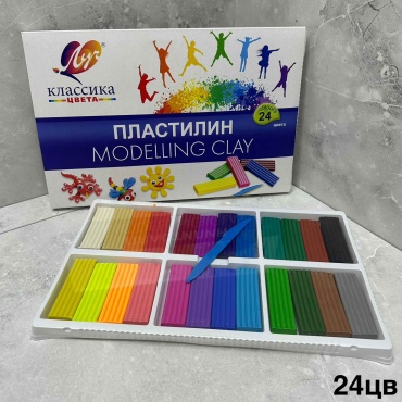 Пластилин «Луч» 24цвета