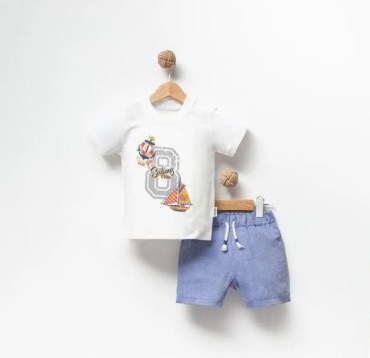 Комплект OVERDO KIDS белый, голубой