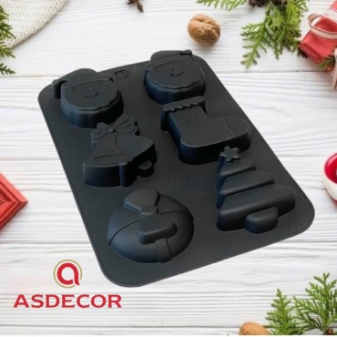 Форма для выпечки, для кексов Asdecor силикон, 1 шт