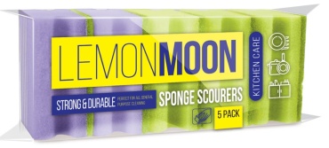 Lemon Moon губка L002 Губки для мытья посуды с фаской 5 шт, поролон, абразив