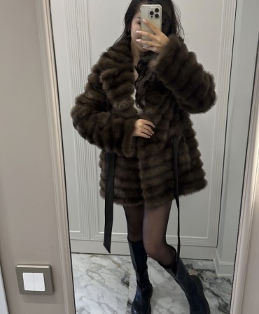 Шуба коричневый