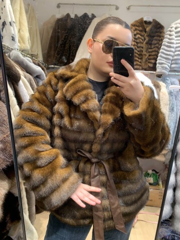 Шуба коричневый