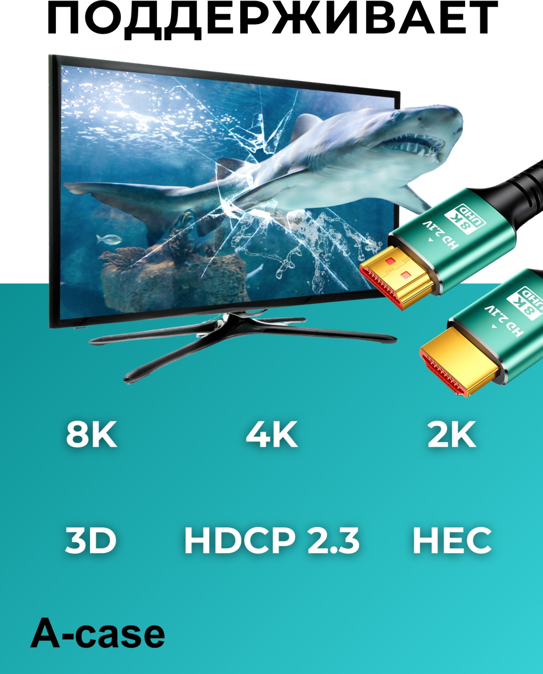 Кабель A-case HDMI - HDMI 1.8 м