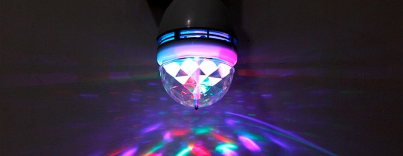 Лампочка 3W E27, светодиодная, RGB