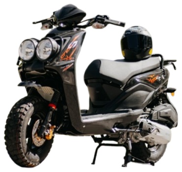 Скутер Cross 150 черный, красный