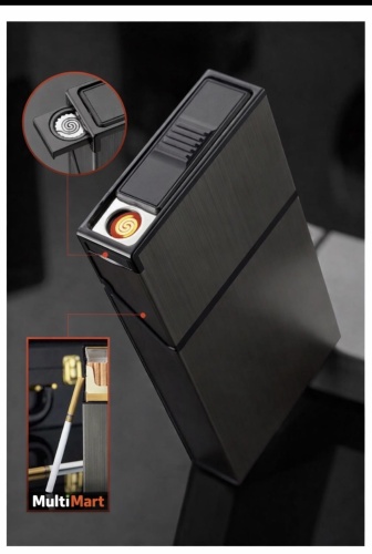 Портсигар MultiMart 23 12 x 6 см влагозащитный корпус, с зажигалкой