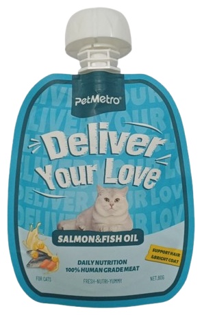 Лакомство PetMetro пюре лосось, рыбий жир 60 г 1 шт