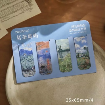 Закладки Monet’s Islands, картон, магнит, 4 шт