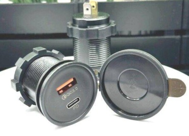 4U разъем USB для видеорегистратора/радар-детектора Разъем для прикуривателя USB черный