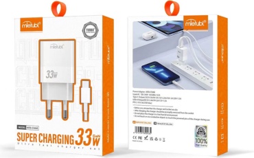 Зарядное устройство Mlelubl USB Type-C, USB 33 Вт белый