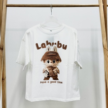 Футболка Labubu Labubu коричневый, белый