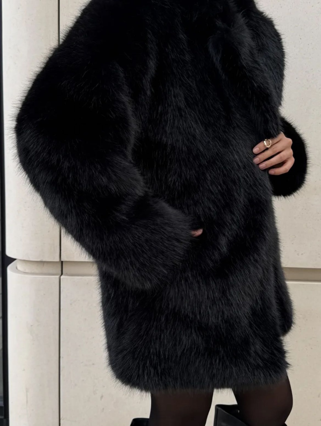 Шуба черный