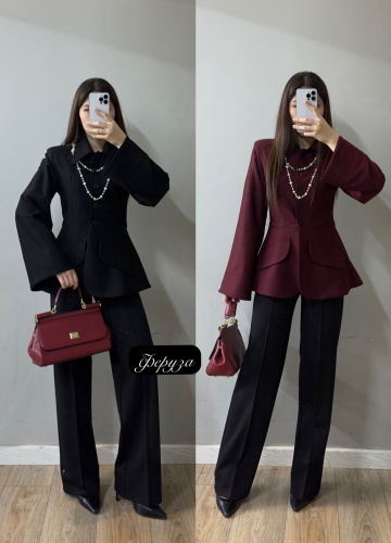 Пиджак NUR Collection черный, бордовый