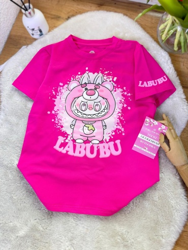 Футболка Labubu Лабубу TMH_TREND.KZ малиновый