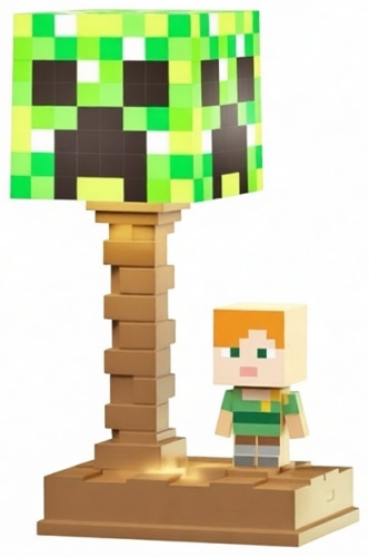 Декоративный светильник настольный Minecraft, теплый белый, холодный белый, разноцветный
