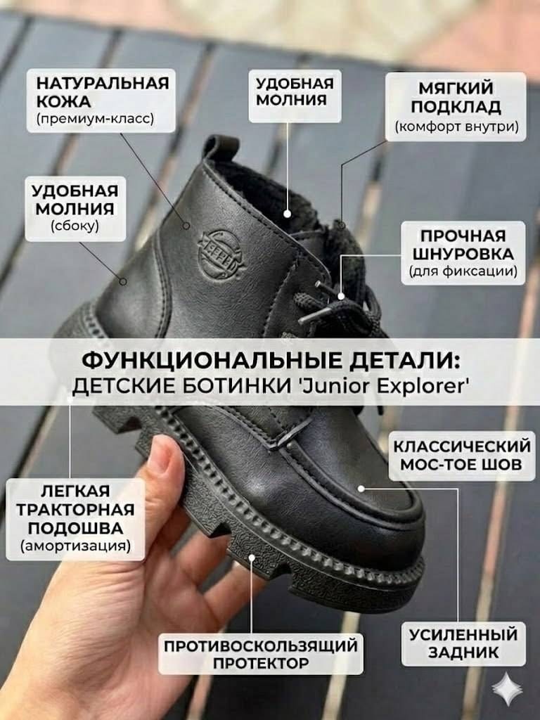 Ботинки черный