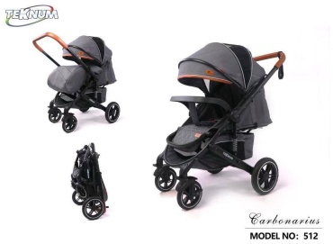 Коляска прогулочная TENFUN Teknum 512, серый, коричневый