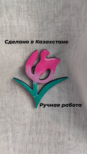 Брошь Sofi_anna_ дерево, ювелирная смола, без вставок