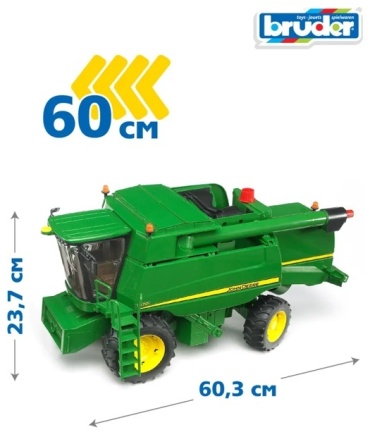 Комбайн Bruder John Deere T670i зеленый, желтый