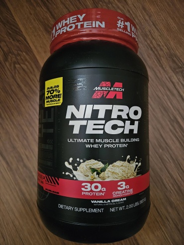 Протеин MuscleTech Nitro Tech кремовый, ваниль 907 г