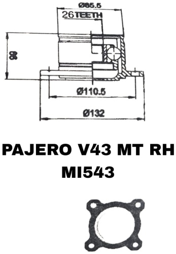 Шрус внутренний MI-543