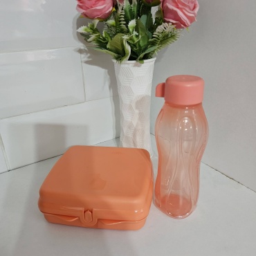 Бутылка Tupperware 0.31 л коралловый, винтовая, полипропилен