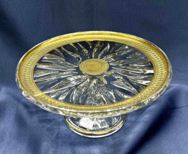 Astra Gold лимонница Cake plate 19.5/A004G круглая 1 шт, хрусталь