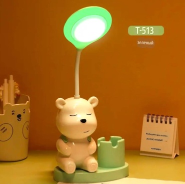 Настольная лампа Мишка с корзинкой LED, 20 Вт, пластик