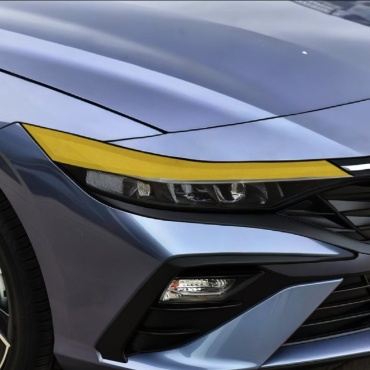 Цветная плёнка ДХО для Hyundai Elantra 2023-2025 жёлтая
