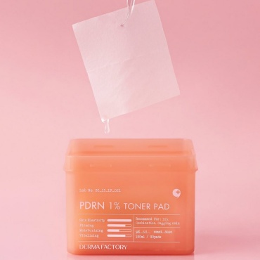 Derma Factory тонер PDRN 1% Toner Pad Тонер-Пэды с ПДРН 90шт 190 мл