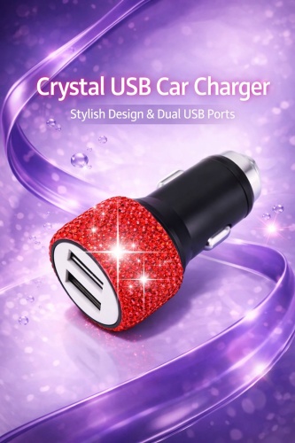 Fastgo Dual USB Car Charger Crystal USB 12 Вт черный