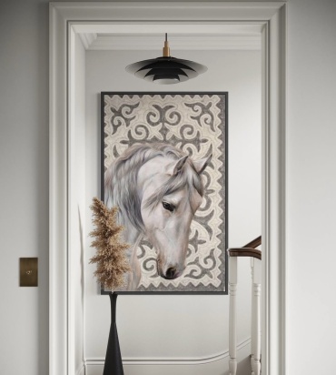 Репродукция Ақ тұлпар 60x90 см