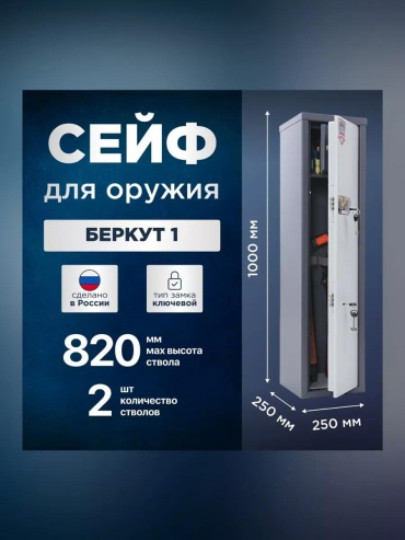 Сейф Сейф беркут 1 ключевой замок (25х100х25 мм)